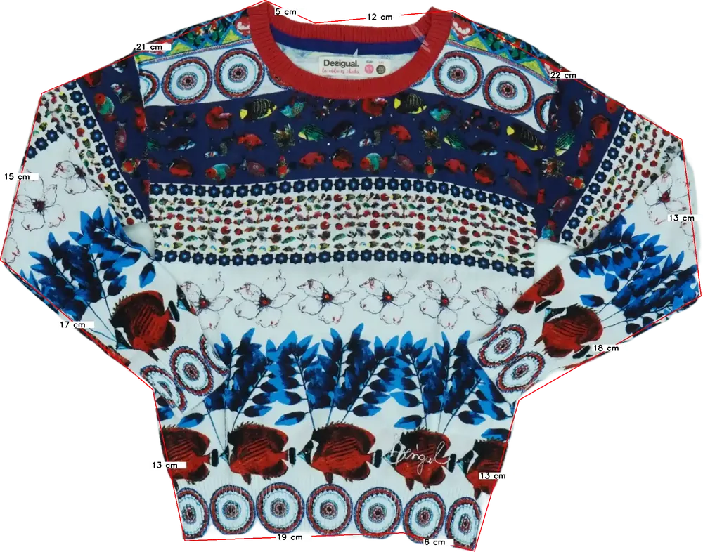 Többszínű Desigual Pulóver EU 116 / UK 6 év / US 6 év/S