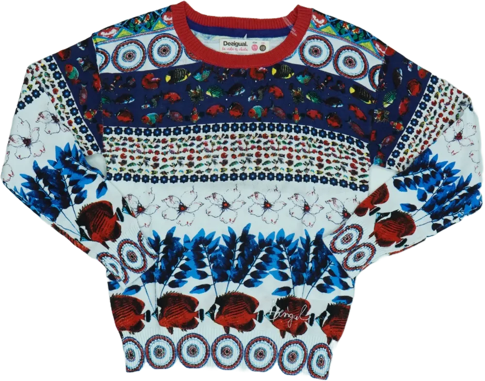 Többszínű Desigual Pulóver EU 116 / UK 6 év / US 6 év/S