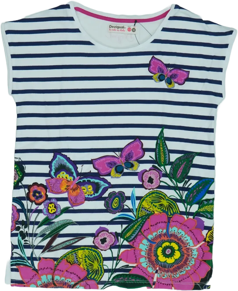 Fehér Desigual Póló EU 152 / UK 12 év / US 12 év/L