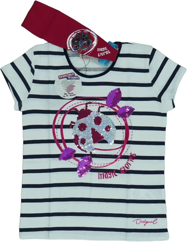 Fehér Desigual Póló EU 104 / UK 4 év / US 4T/XS