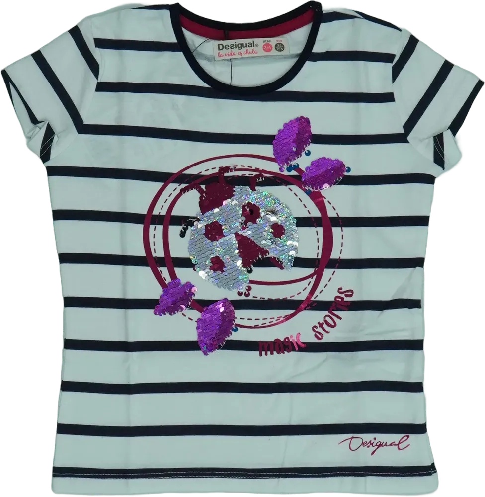 Fehér Desigual Póló EU 104 / UK 4 év / US 4T/XS