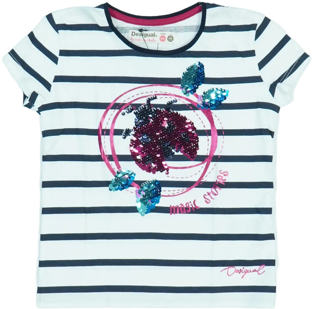 Fehér Desigual Póló EU 104 / UK 4 év / US 4T/XS