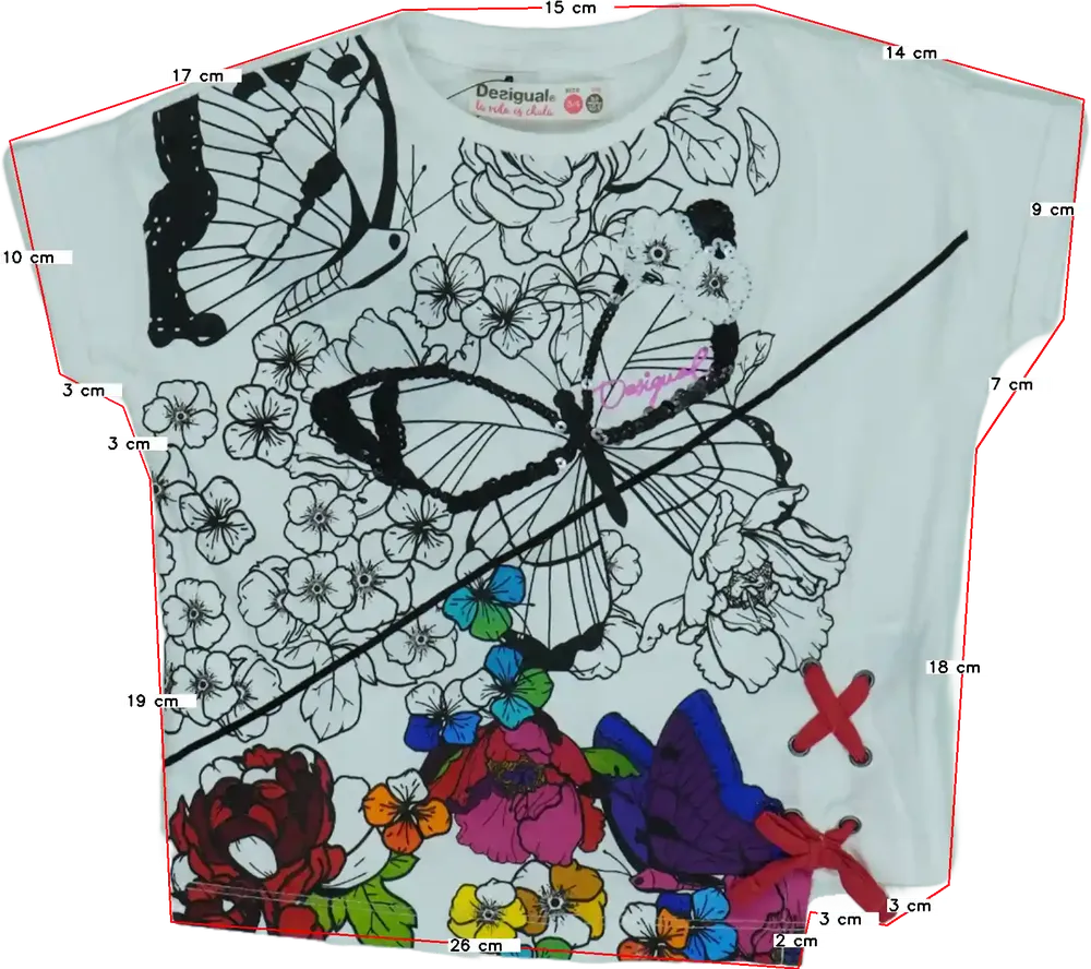 Fehér Desigual Póló EU 104 / UK 4 év / US 4T/XS