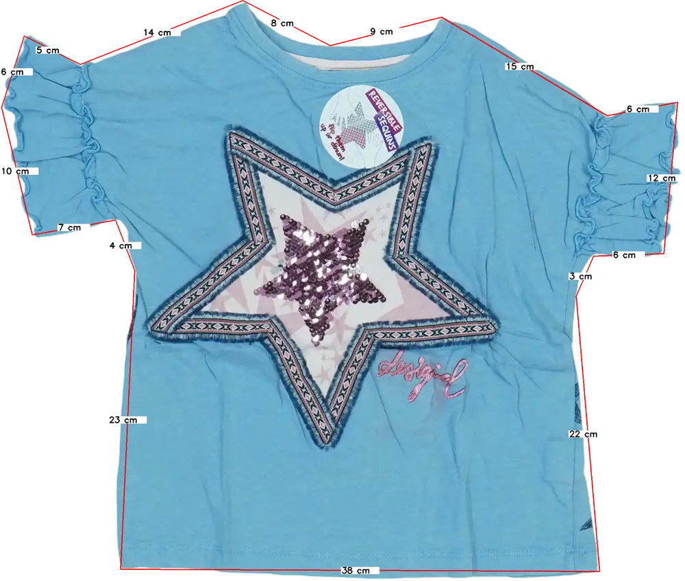 Kék Desigual Póló EU 128 / UK 8 év / US 8 év/M