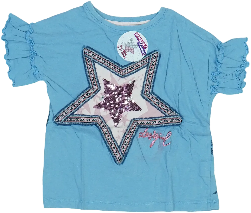 Kék Desigual Póló EU 128 / UK 8 év / US 8 év/M