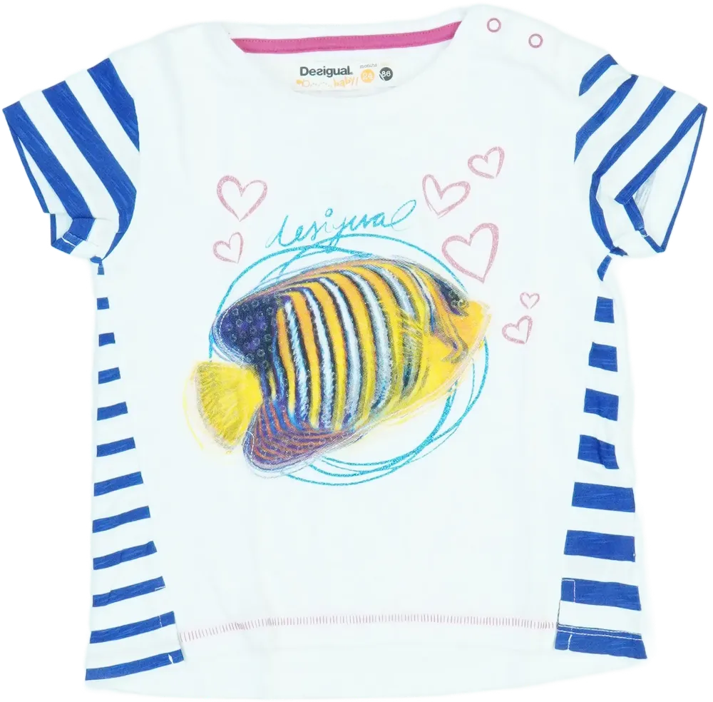 Fehér Desigual Póló EU 92 / UK 2 év / US 2T