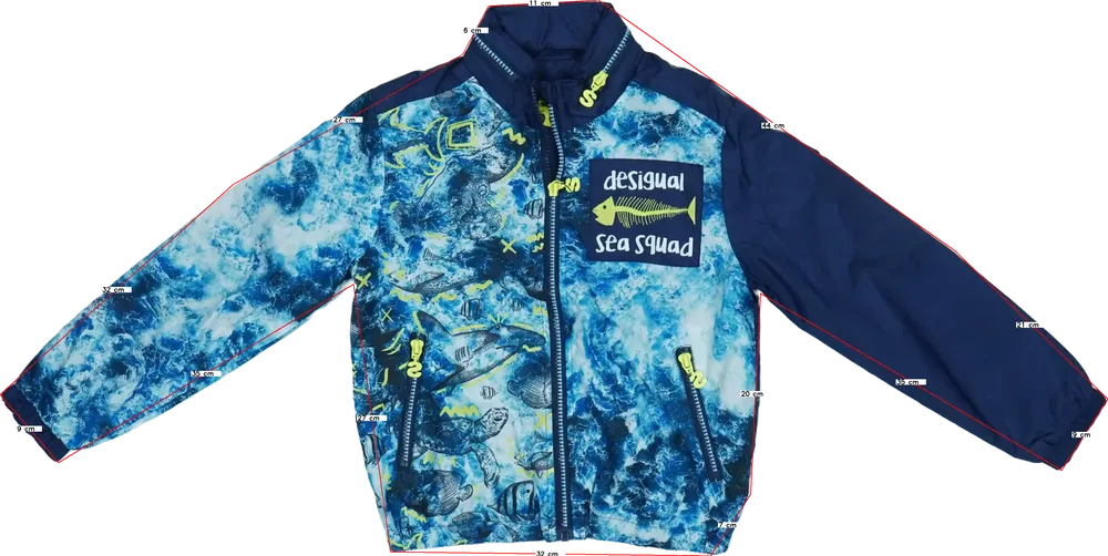 Kék Desigual Széldzseki EU 116 / UK 6 év / US 6 év/S