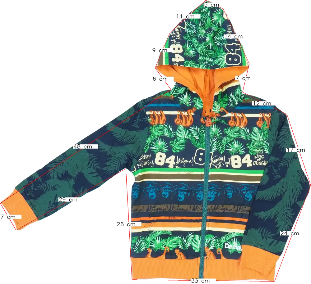 Többszínű Desigual Kapucnis pulóver EU 104 / UK 4 év / US 4T/XS