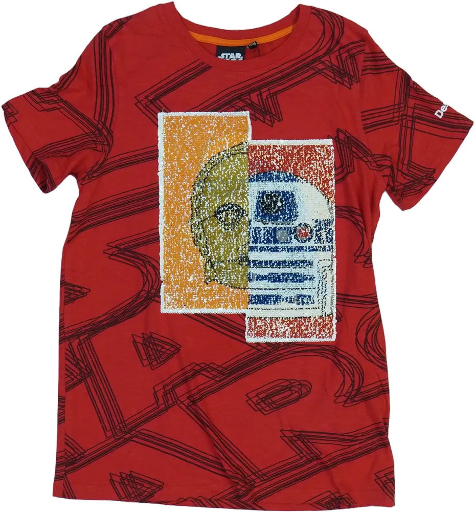 Piros Desigual Póló EU 164 / UK 14 év / US 14 év/XL