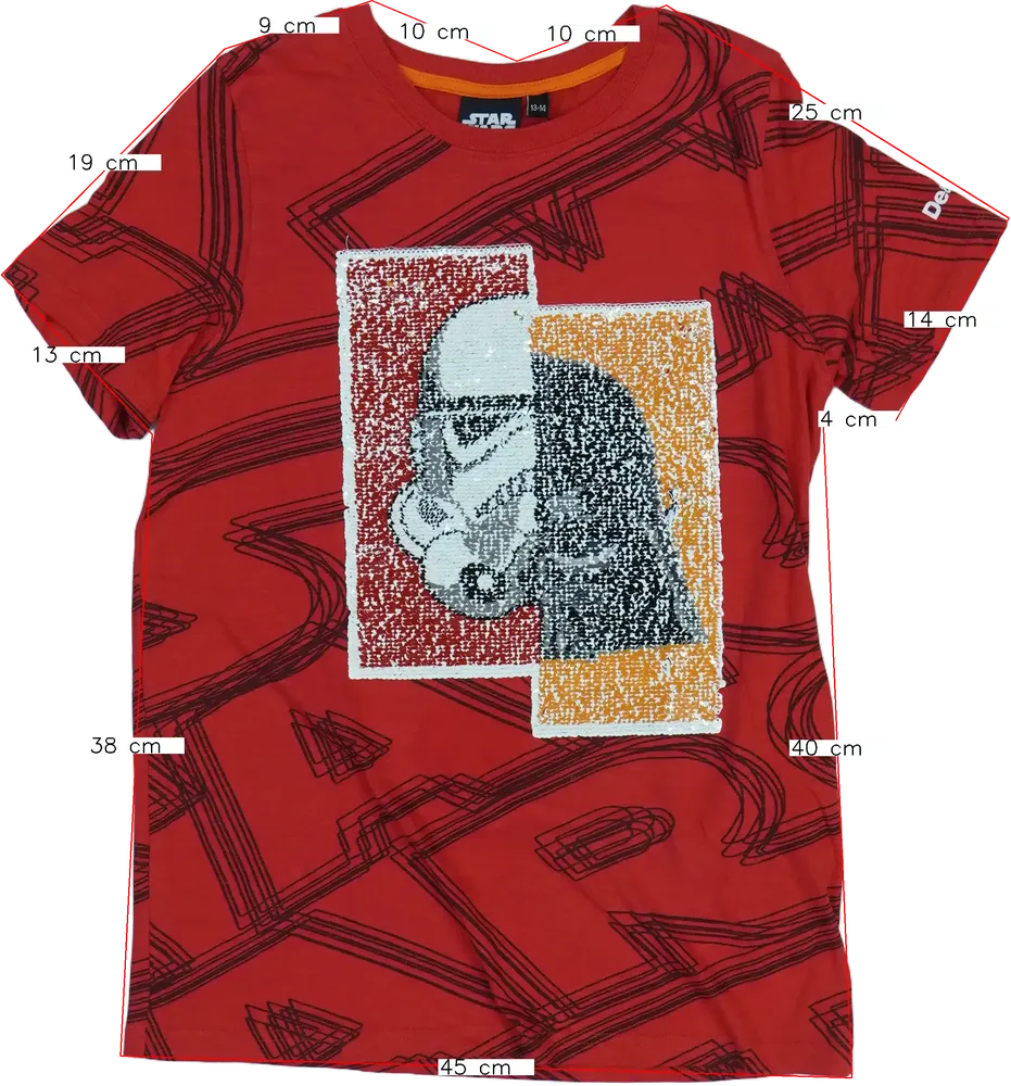 Piros Desigual Póló EU 164 / UK 14 év / US 14 év/XL