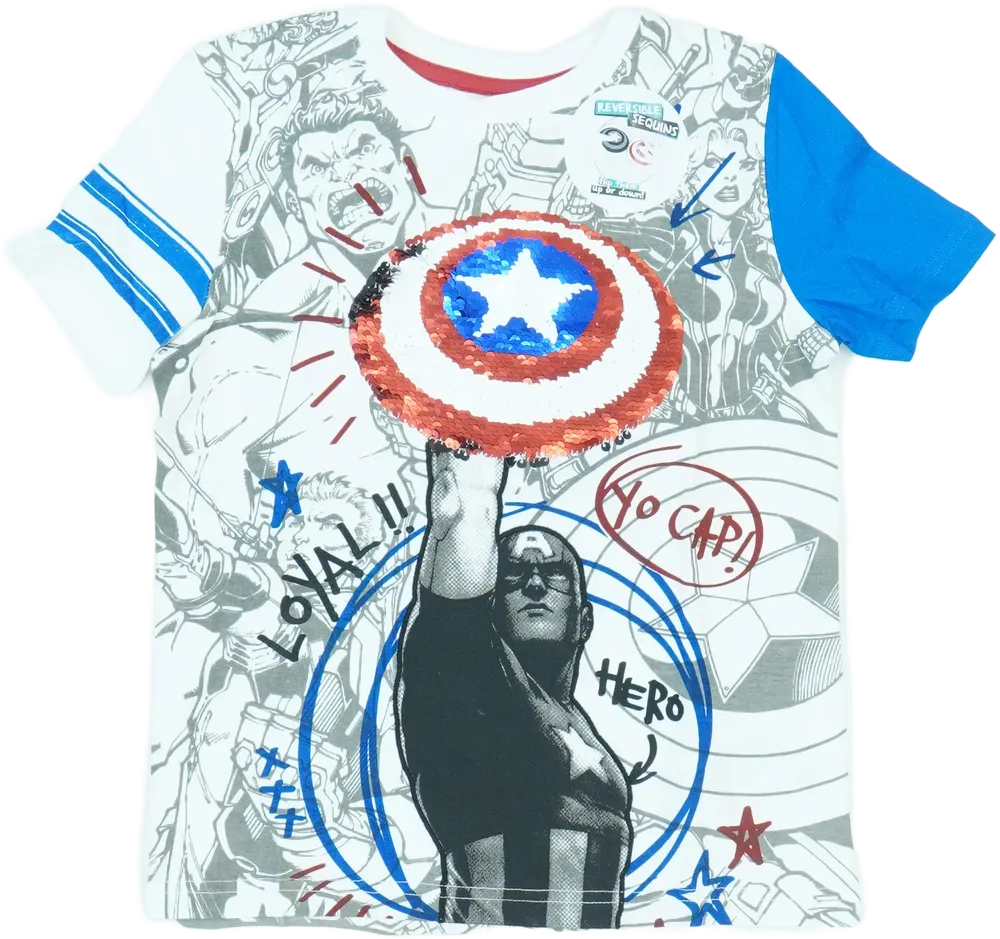 Fehér Marvel Póló EU 116 / UK 6 év / US 6 év/S