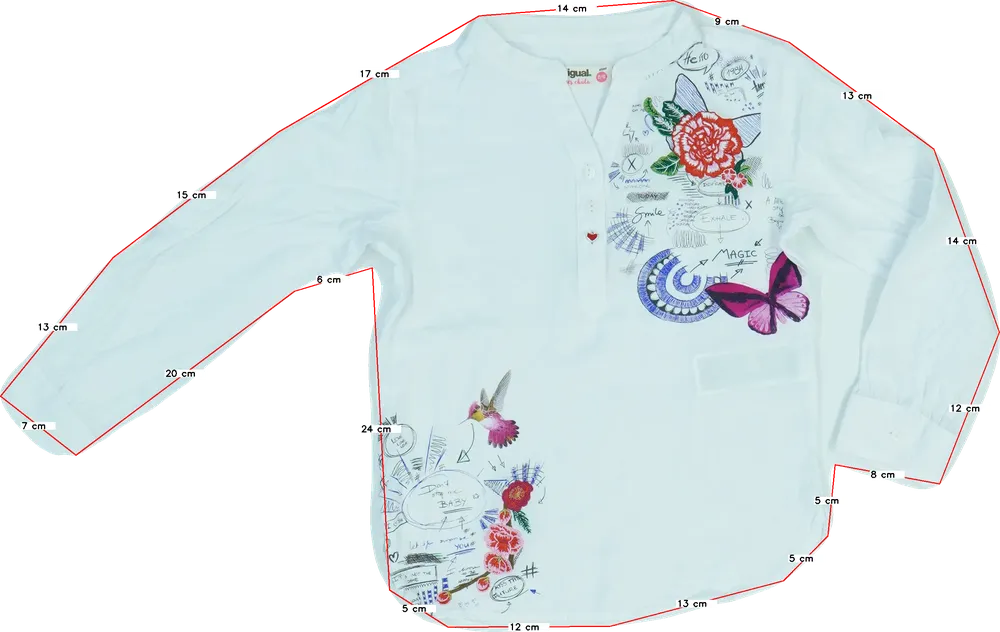 Fehér Desigual Blúz EU 116 / UK 6 év / US 6 év/S