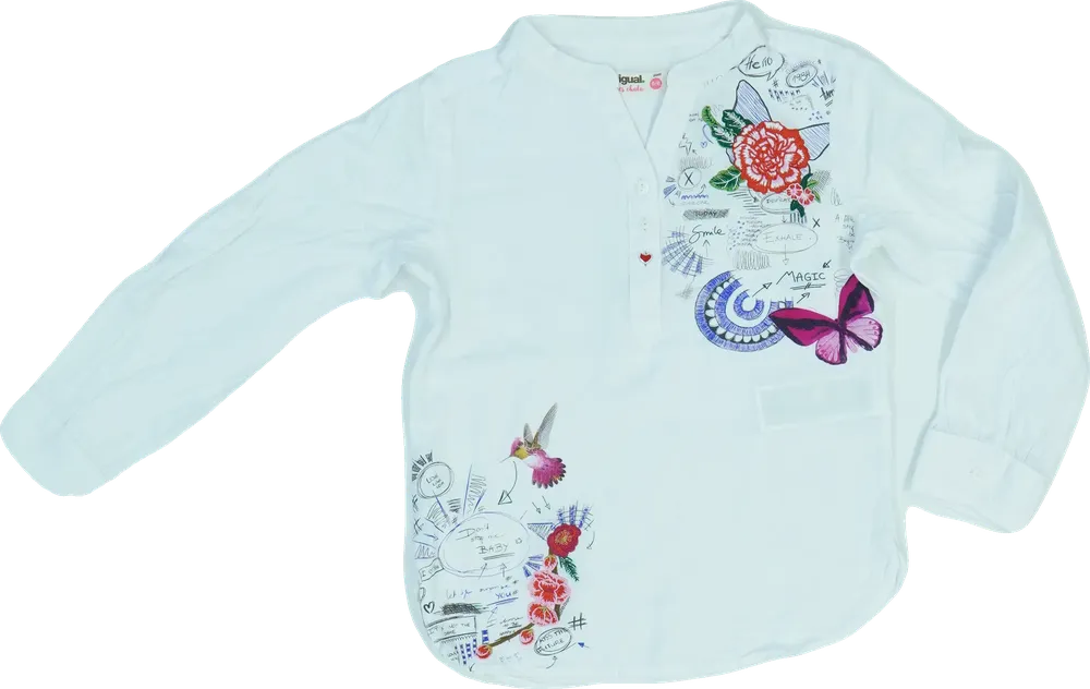 Fehér Desigual Blúz EU 116 / UK 6 év / US 6 év/S