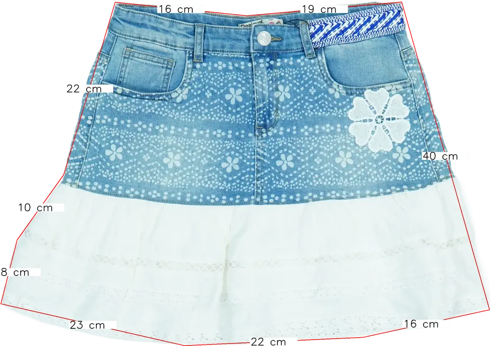 Kék Desigual Szoknya EU 164 / UK 14 év / US 14 év/XL