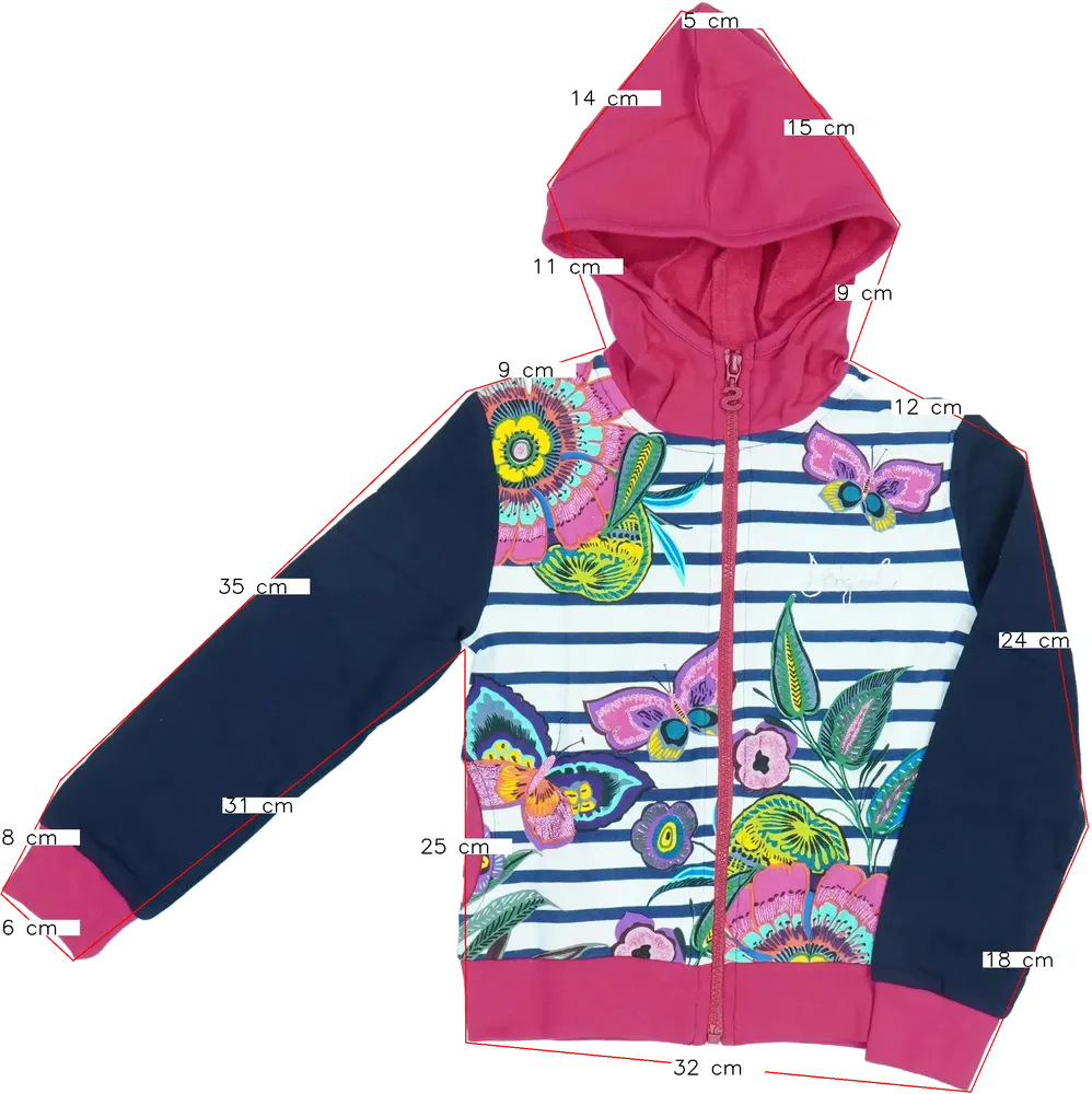 Többszínű Desigual Kapucnis pulóver EU 116 / UK 6 év / US 6 év/S