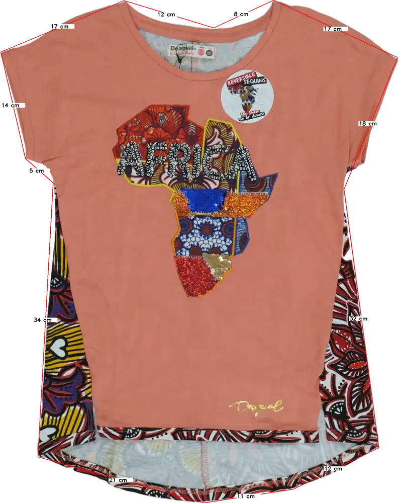 Rózsaszín Desigual Póló EU 116 / UK 6 év / US 6 év/S