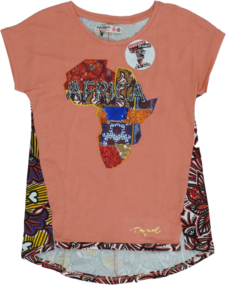Rózsaszín Desigual Póló EU 116 / UK 6 év / US 6 év/S