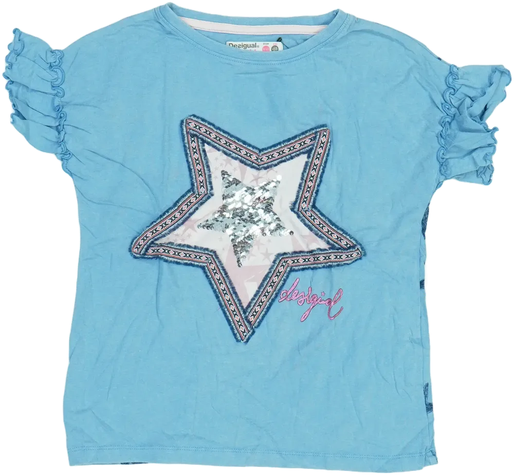 Kék Desigual Póló EU 140 / UK 10 év / US 10 év/L