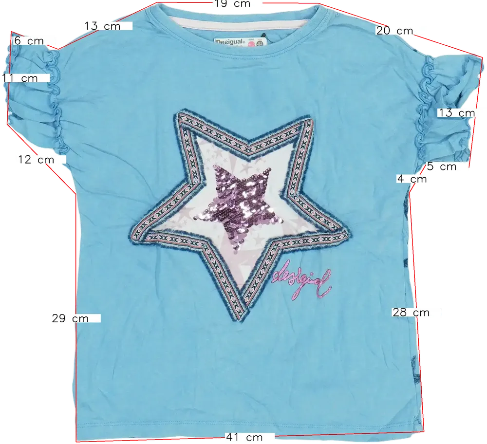 Kék Desigual Póló EU 140 / UK 10 év / US 10 év/L