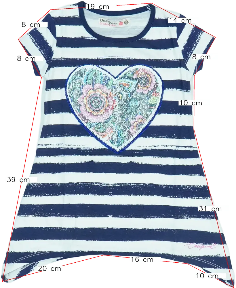 Fehér Desigual Tunika EU 104 / UK 4 év / US 4T/XS
