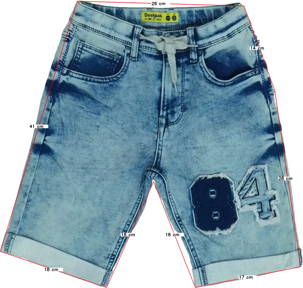 Kék Desigual Rövidnadrág EU 128 / UK 8 év / US 8 év/M