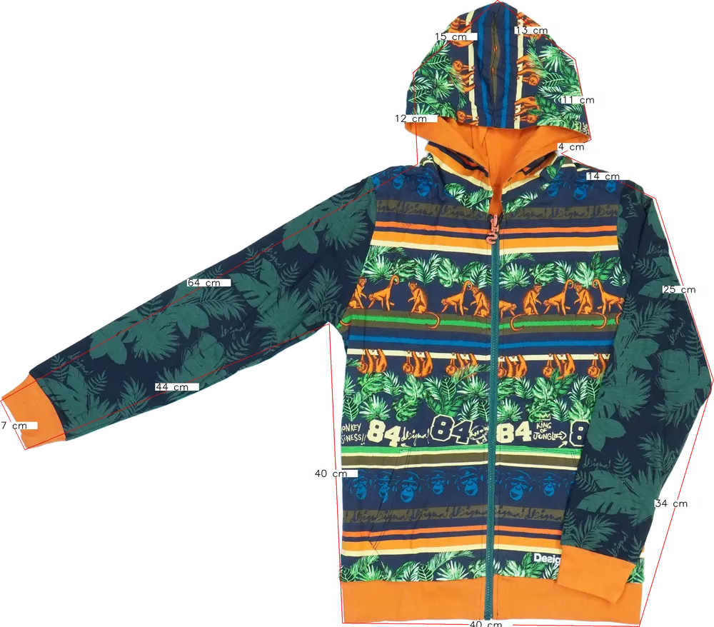 Többszínű Desigual Kapucnis pulóver EU 152 / UK 12 év / US 12 év/L