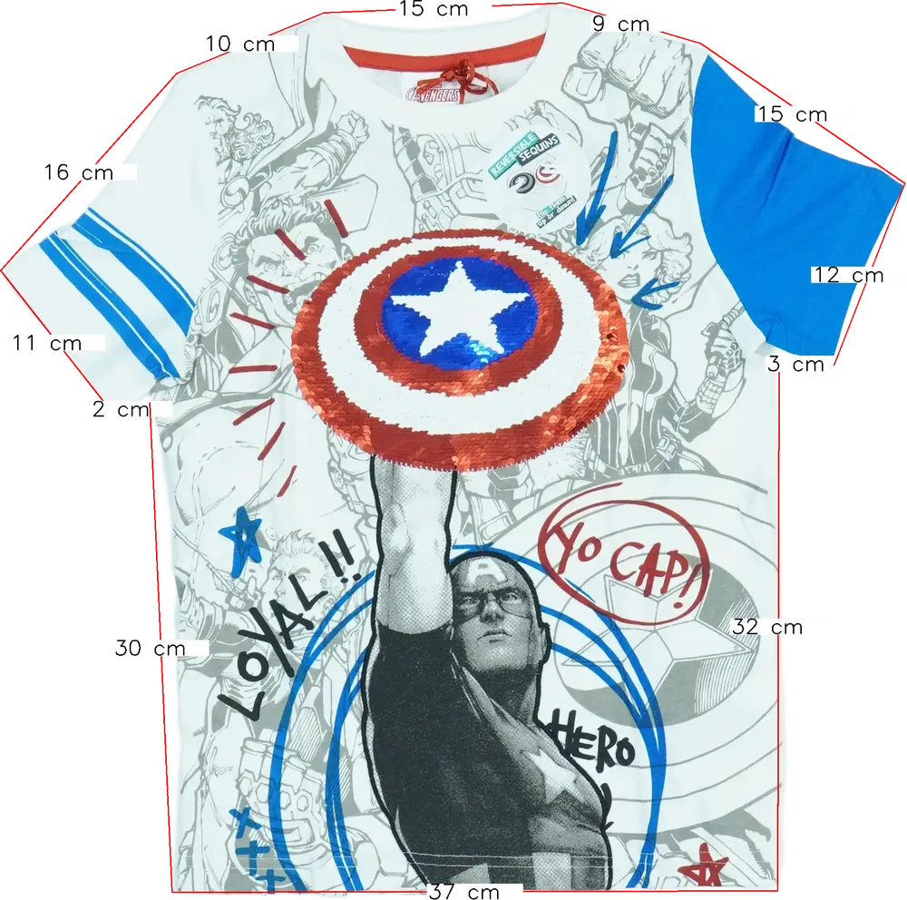 Fehér Desigual Póló EU 128 / UK 8 év / US 8 év/M