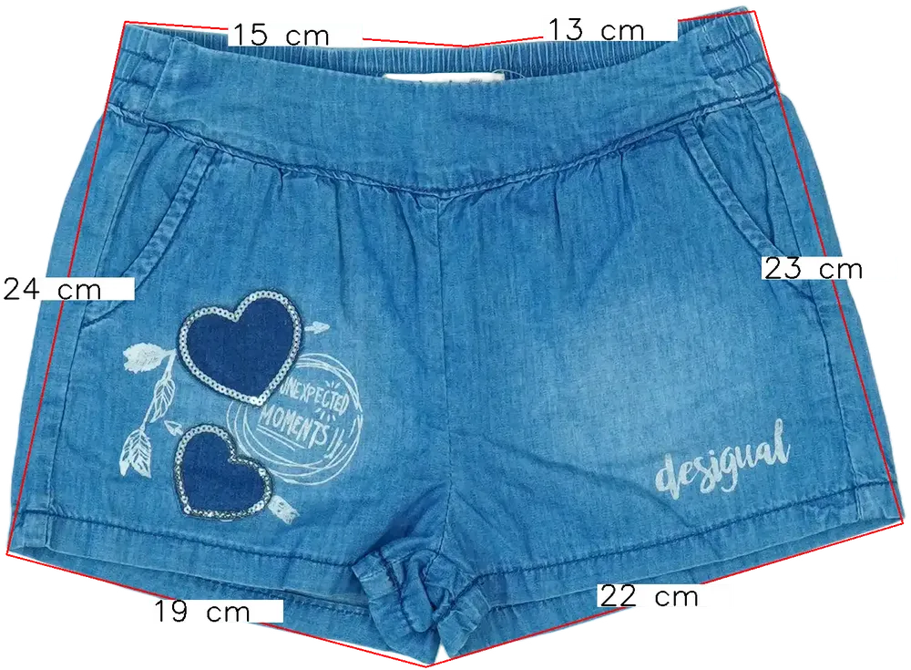 Kék Desigual Rövidnadrág EU 116 / UK 6 év / US 6 év/S