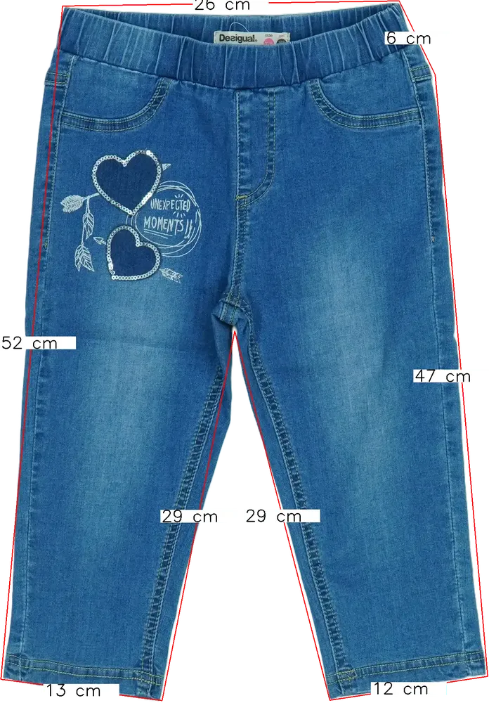 Kék Desigual Halásznadrág EU 128 / UK 8 év / US 8 év/M