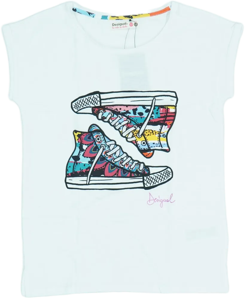 Fehér Desigual Póló EU 164 / UK 14 év / US 14 év/XL