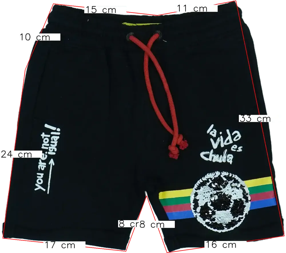 Fekete Desigual Rövidnadrág EU 104 / UK 4 év / US 4T/XS