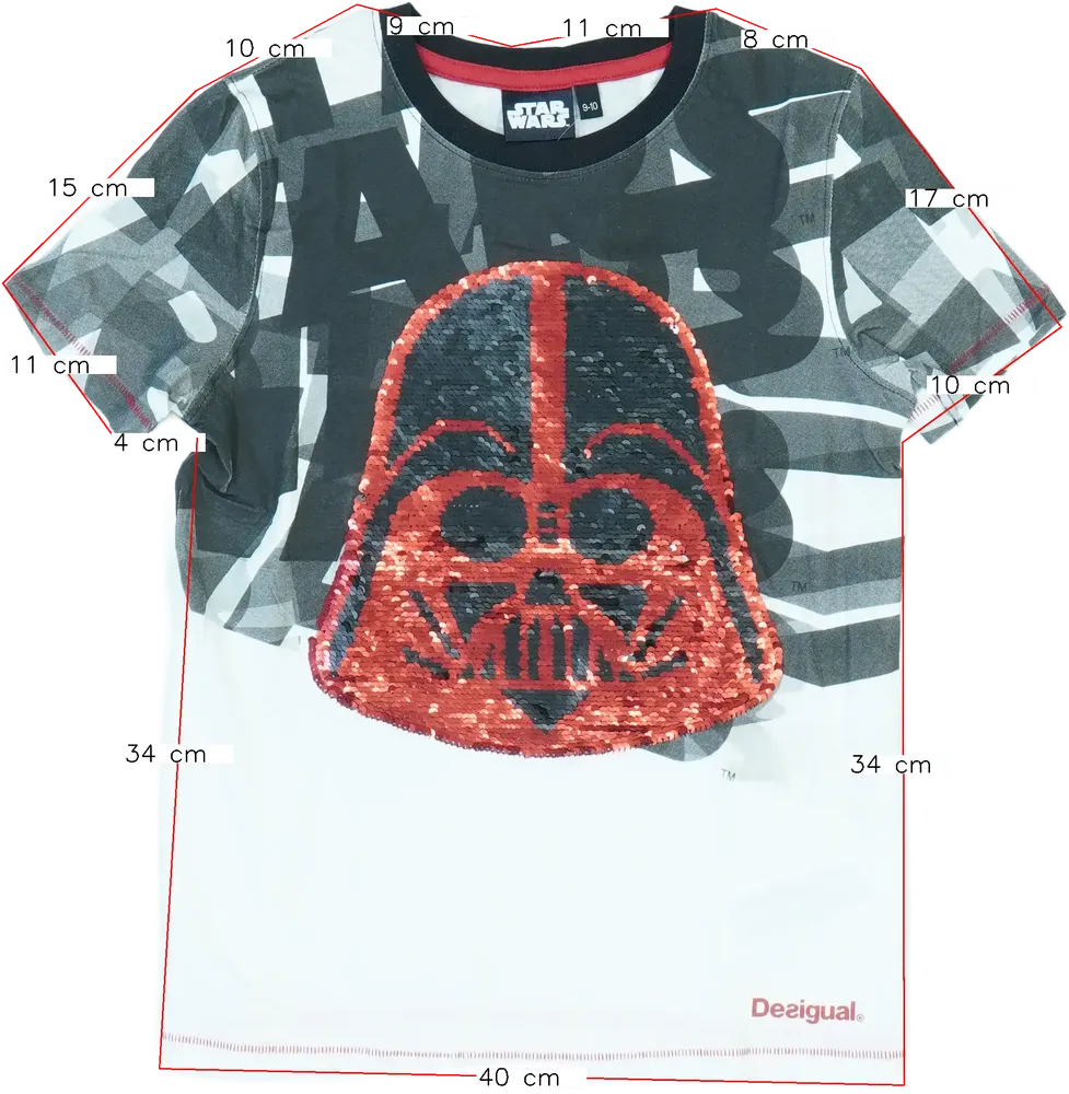 Többszínű Star Wars Póló EU 140 / UK 10 év / US 10 év/L