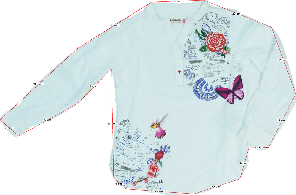 Fehér Desigual Blúz EU 140 / UK 10 év / US 10 év/L