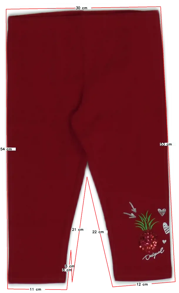 Piros Desigual Leggings EU 128 / UK 8 év / US 8 év/M
