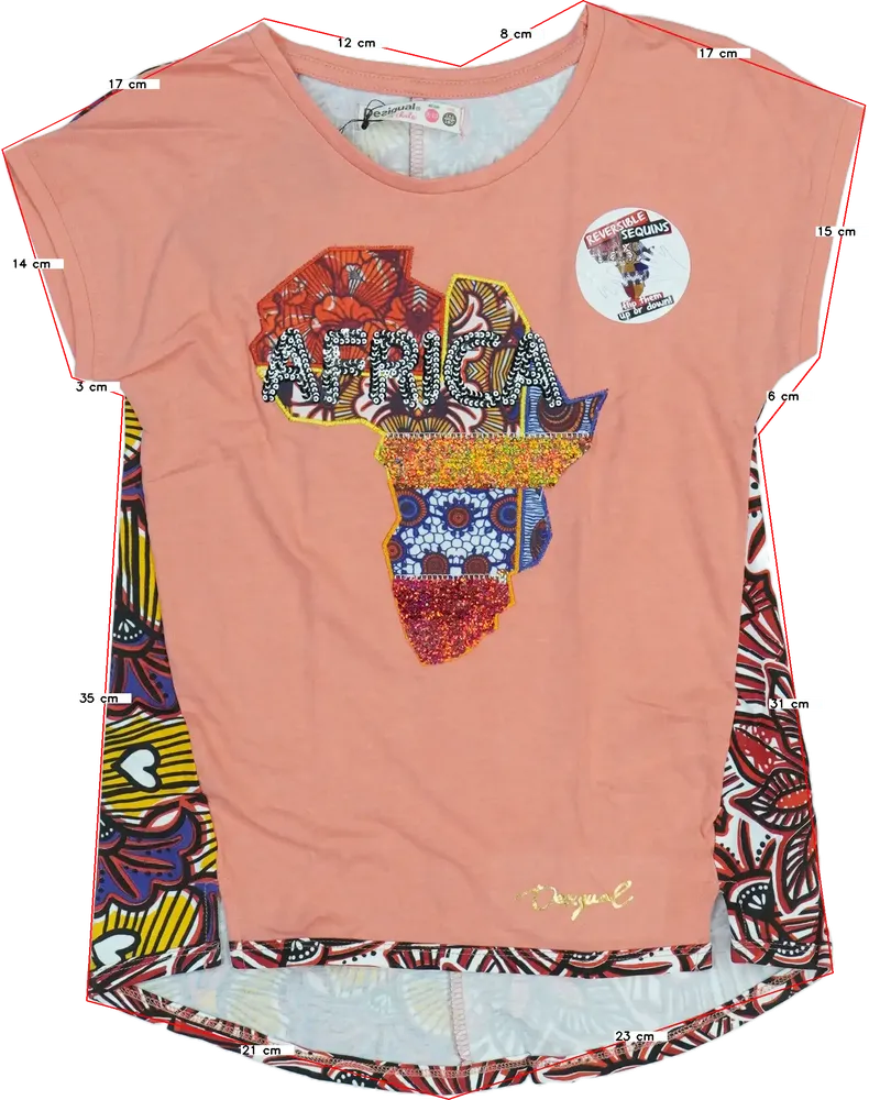 Rózsaszín Desigual Póló EU 140 / UK 10 év / US 10 év/L