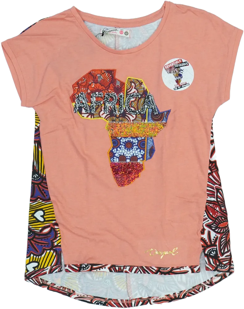Rózsaszín Desigual Póló EU 140 / UK 10 év / US 10 év/L