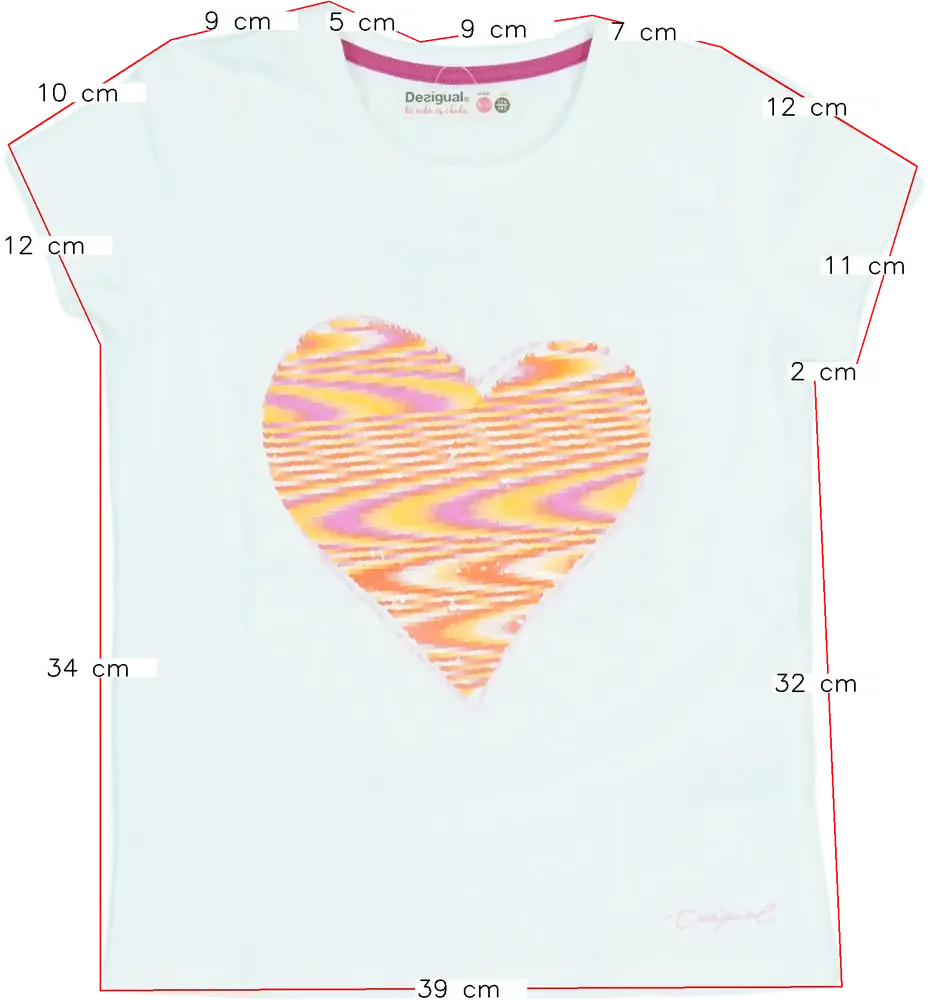 Fehér Desigual Póló EU 140 / UK 10 év / US 10 év/L