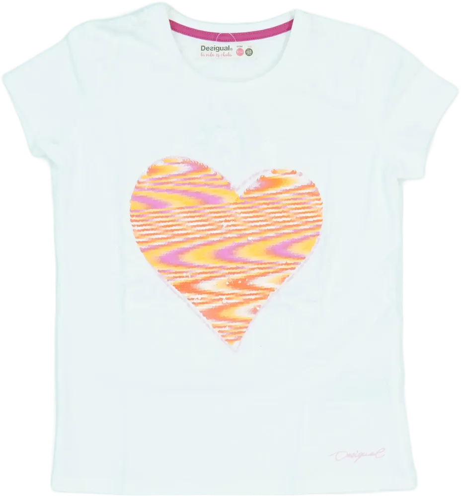 Fehér Desigual Póló EU 140 / UK 10 év / US 10 év/L
