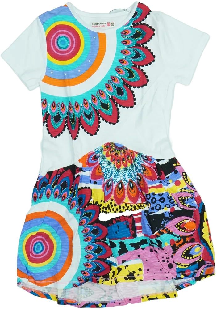 Rózsaszín Desigual Ruha EU 140 / UK 10 év / US 10 év/L