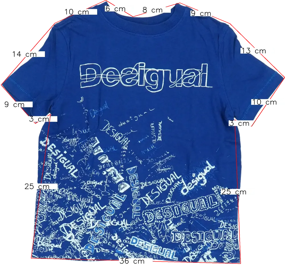 Kék Desigual Póló EU 104 / UK 4 év / US 4T/XS