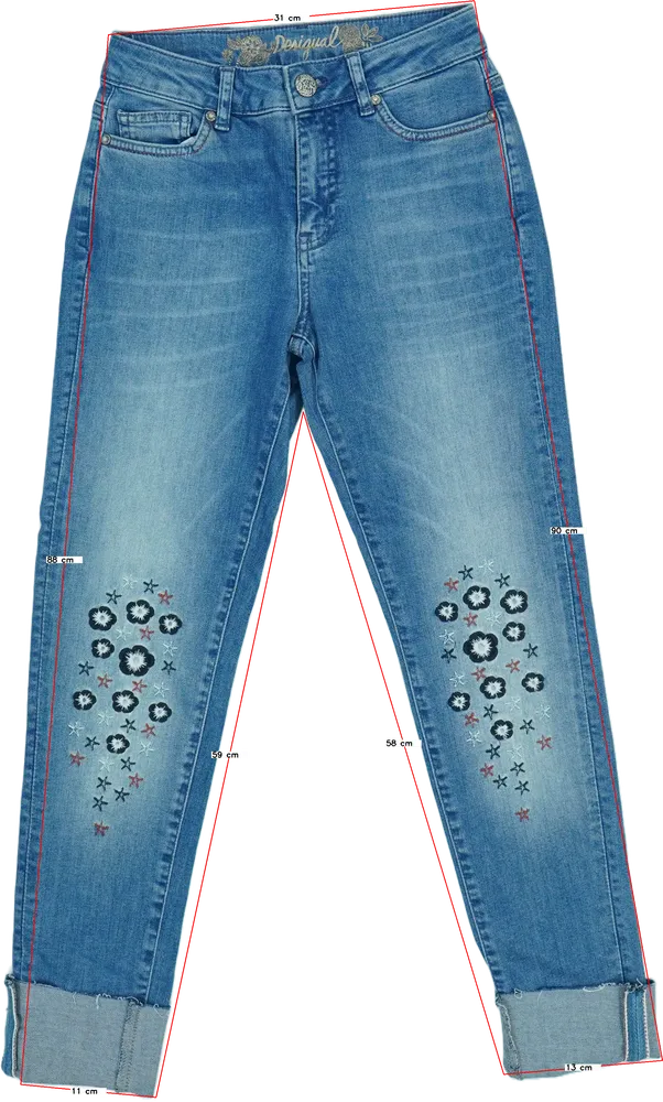 Kék Desigual Farmernadrág EU 24