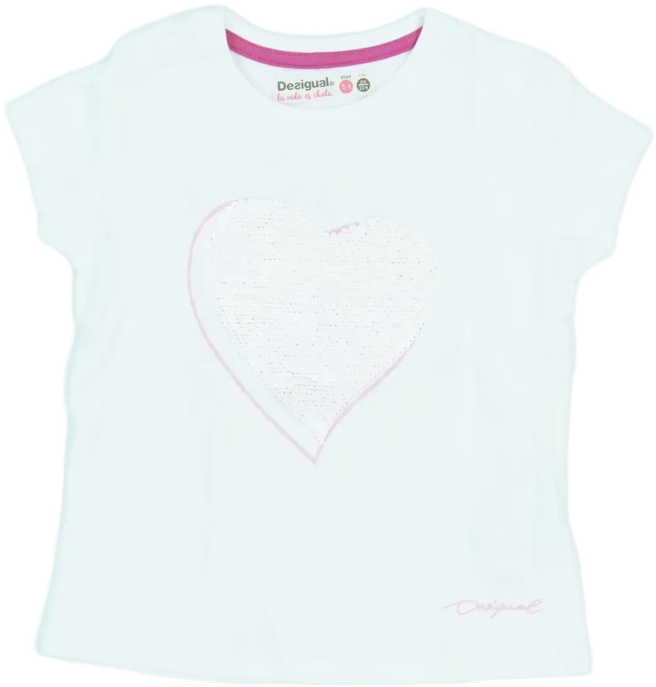 Fehér Desigual Póló EU 104 / UK 4 év / US 4T/XS