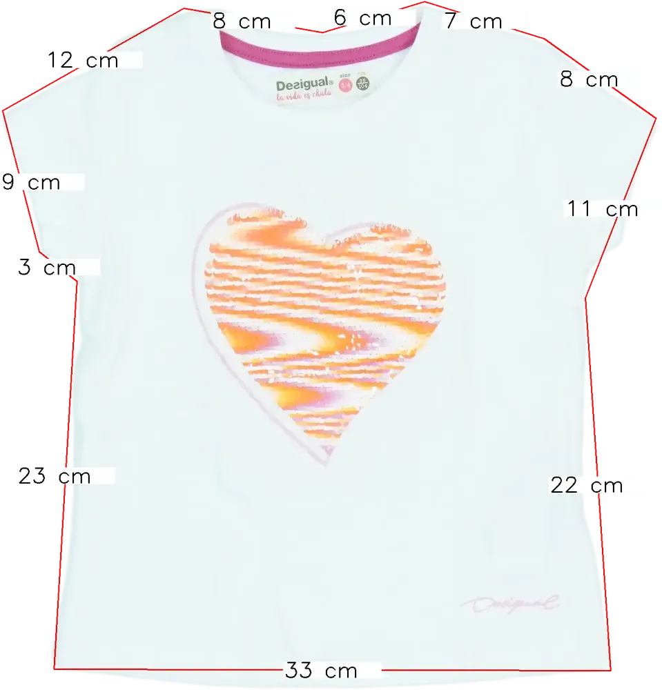 Fehér Desigual Póló EU 104 / UK 4 év / US 4T/XS