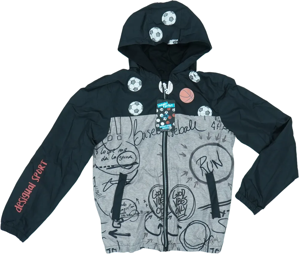 Szürke Desigual Esőkabát EU 152 / UK 12 év / US 12 év/L