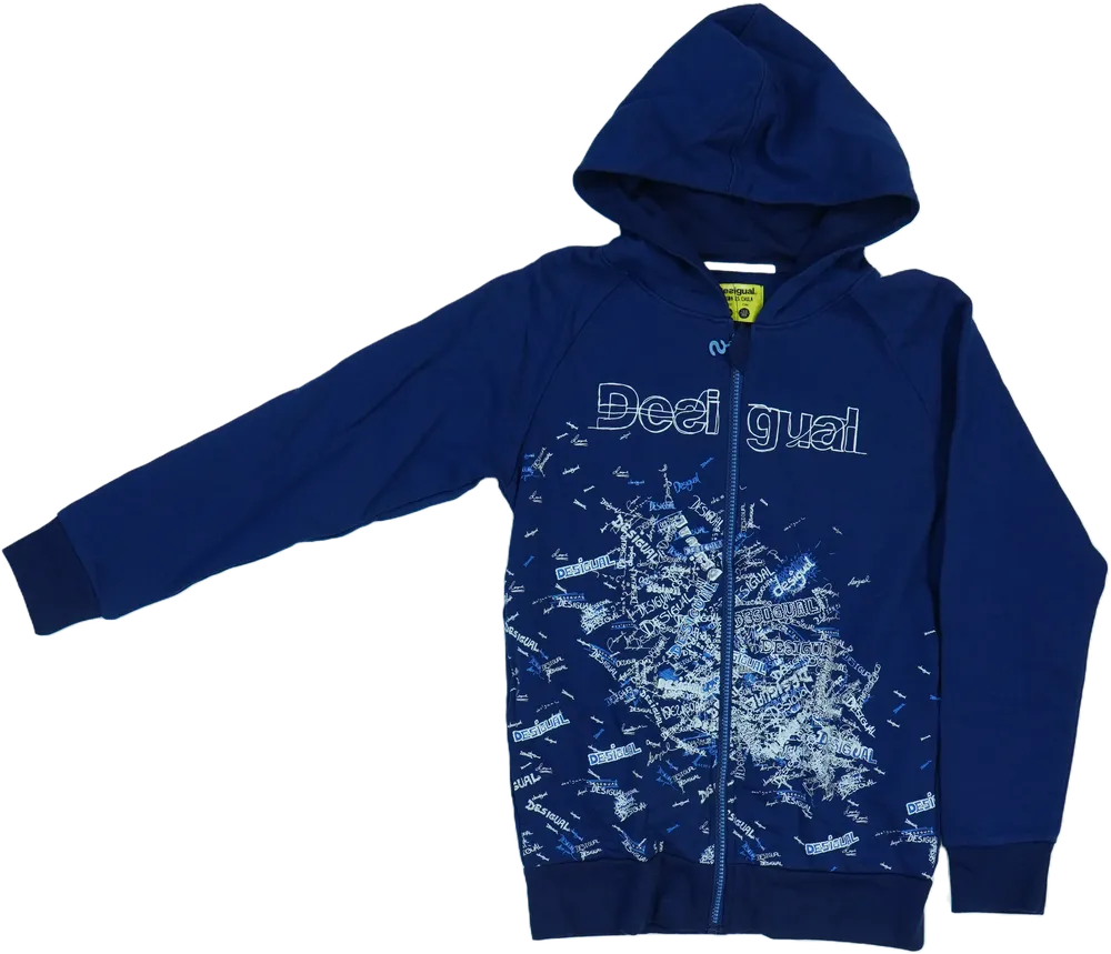Kék Desigual Kapucnis pulóver EU 152 / UK 12 év / US 12 év/L