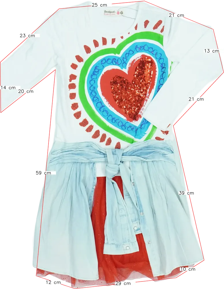 Többszínű Desigual Ruha EU 140 / UK 10 év / US 10 év/L