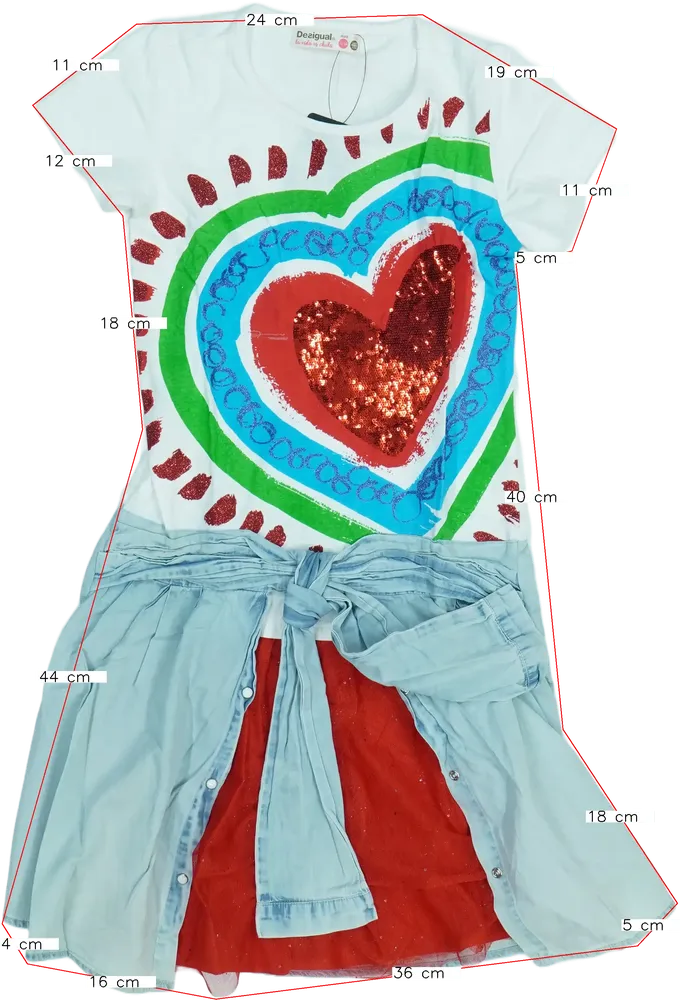 Többszínű Desigual Ruha EU 152 / UK 12 év / US 12 év/L