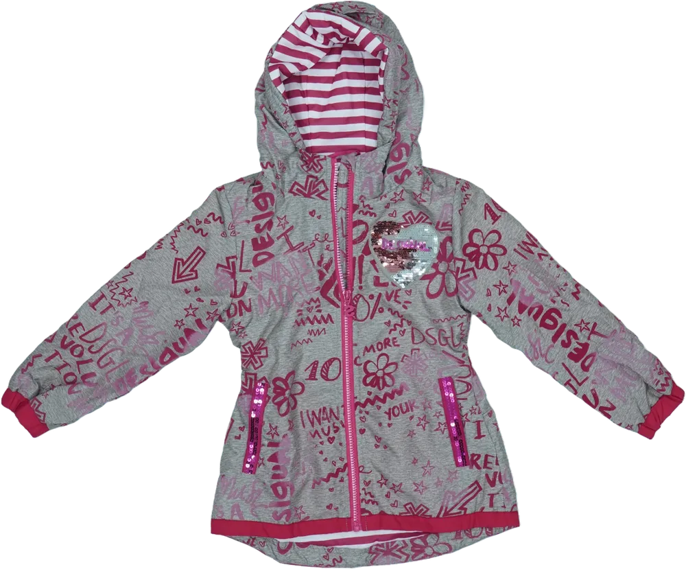 Szürke Desigual Átmeneti kabát EU 116 / UK 6 év / US 6 év/S