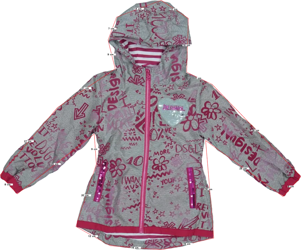Szürke Desigual Átmeneti kabát EU 116 / UK 6 év / US 6 év/S