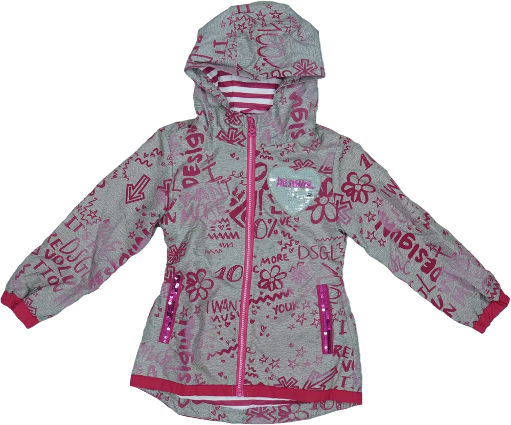 Szürke Desigual Átmeneti kabát EU 116 / UK 6 év / US 6 év/S